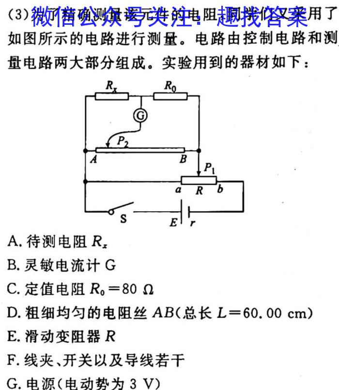 湖北省2022-2023学年度下学期期中新洲区部分学校高中二目标检测.物理