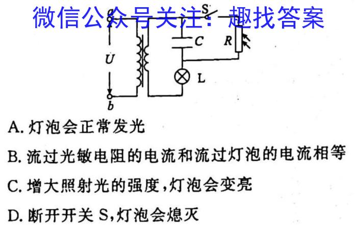 安徽鼎尖教育2023届高二4月期中考试l物理