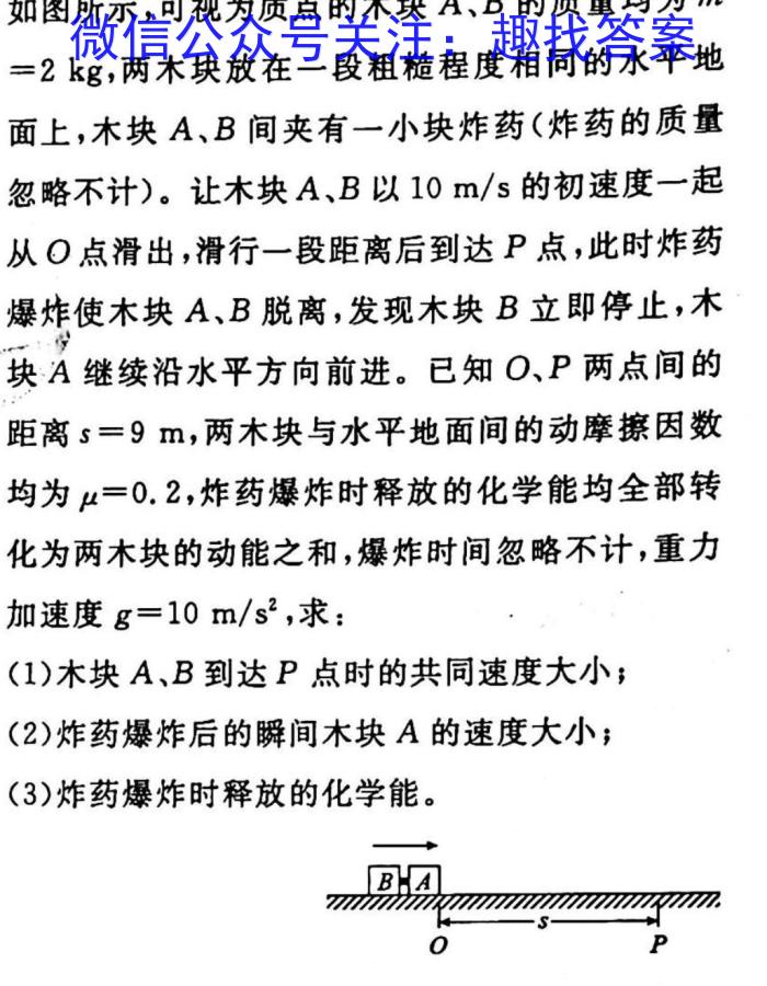 2023年安徽省中考教学质量调研（4月）物理`