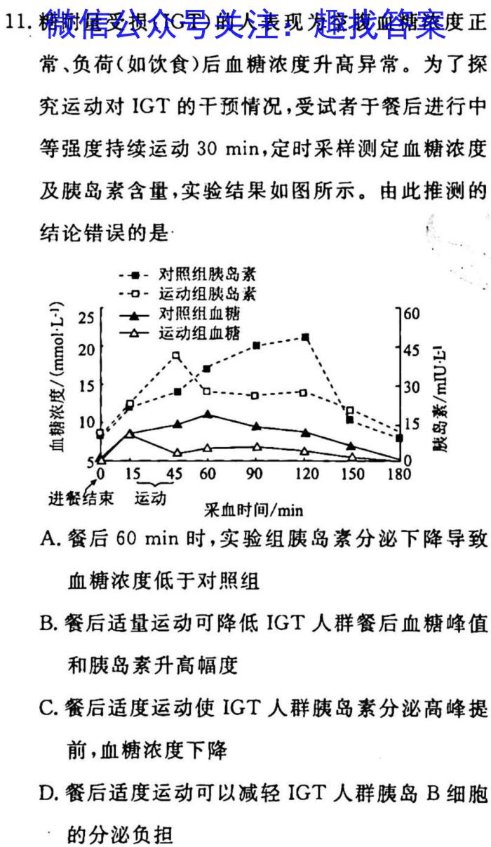 安徽第一卷·2022-2023学年安徽省七年级教学质量检测(五)5生物