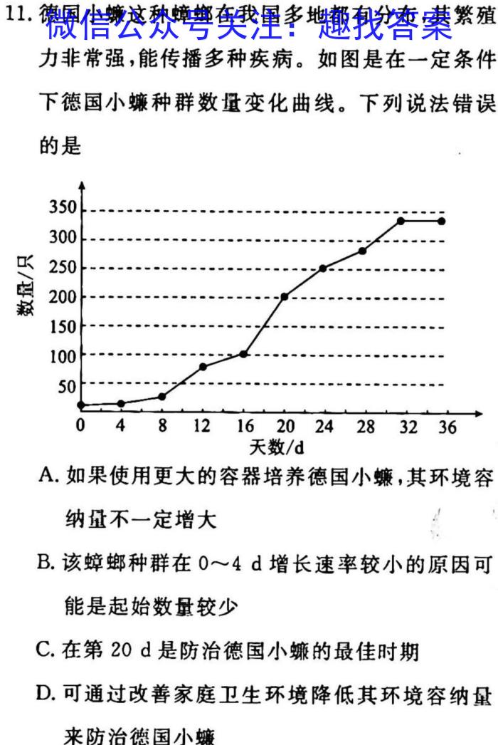 2023河南濮阳高三一模生物试卷答案