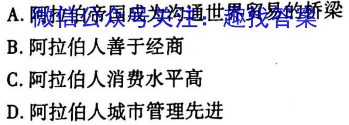 2023年河北省九年级基础摸底考试（一）历史