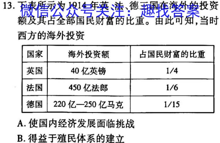 023届湖南大联考高三年级3月联考&政治"