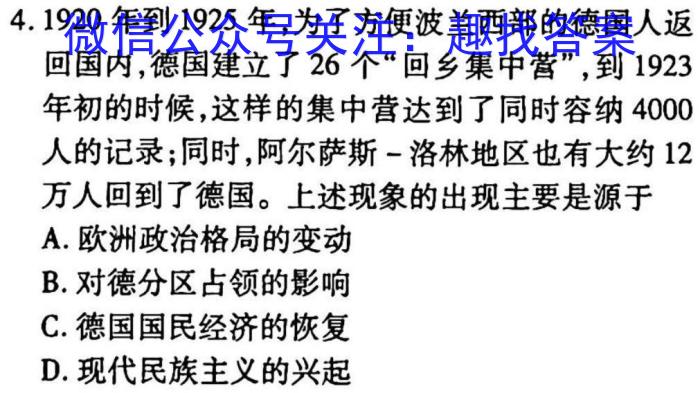 凯里一中2023届高三高考模拟考试(黄金Ⅱ卷)历史