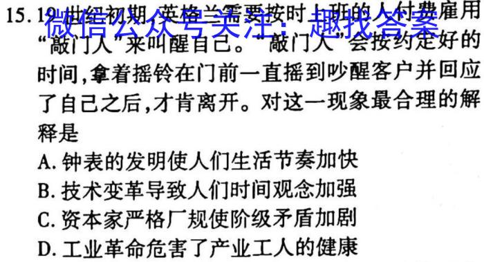 安徽省2022~2023学年度八年级下学期期中综合评估 6L R-AH历史