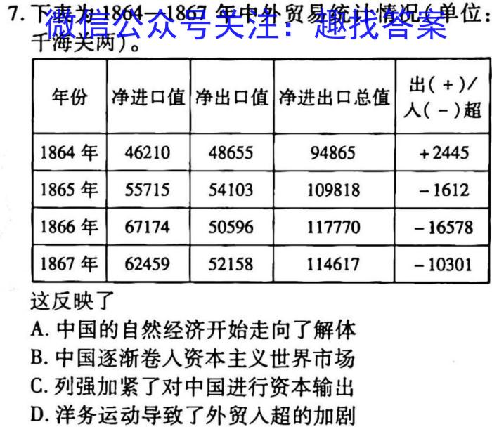 华普教育 2023全国名校高考模拟信息卷(五)5历史