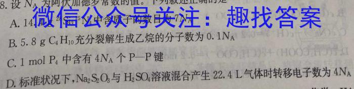 江西省九江市2023年初中学业水平考试复习试卷（一）化学