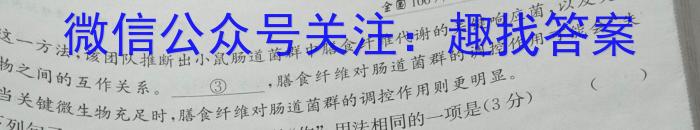 ［陕西］2023年陕西省九年级下学期3月联考（23-CZ97c·金卷二）语文