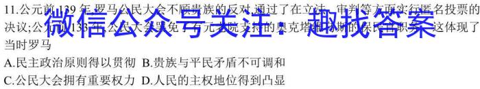 龙岩市一级校联盟2022-2023学年高一年级第二学期半期考联考(23-385A)历史