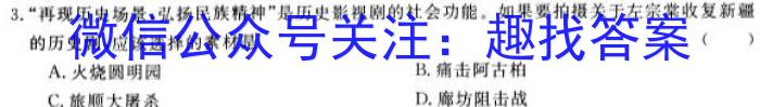 2023年安徽中考练习卷（3月）历史