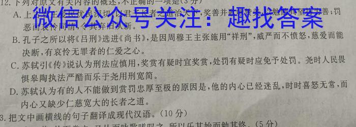 江西省2022-2023学年高三年级二轮复习阶段性测试语文