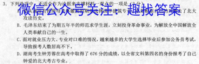 2023届名校之约·中考导向总复习模拟样卷 二轮(五)语文