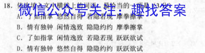 学普试卷2023届高三第十一次·新高考模拟卷(十一)语文