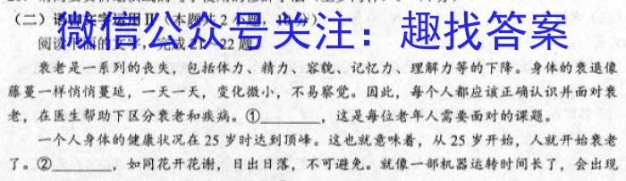 2023高考冲刺试卷 新高考(四)语文