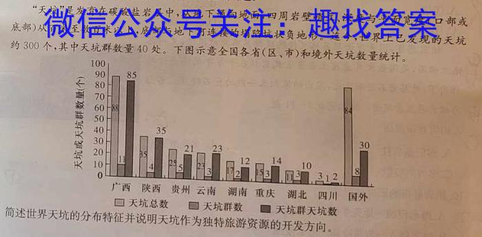 吉林省2024-2023学年白山市高三四模联考试卷及答案q地理