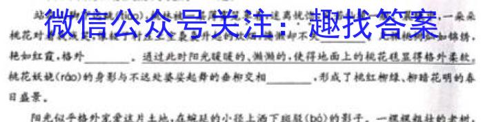 2023届安徽省安庆市示范高中高三4月联考语文