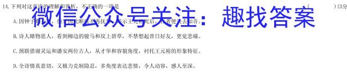 中考必刷卷·安徽省2023年安徽中考第一轮复习卷(一)1语文