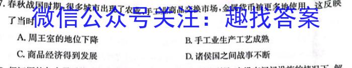 2023年普通高等学校招生全国统一考试 高考模拟试卷(二)历史