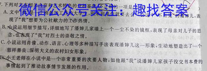 金考卷2023年普通高等学校招生全国统一考试 新高考卷 押题卷(三)语文