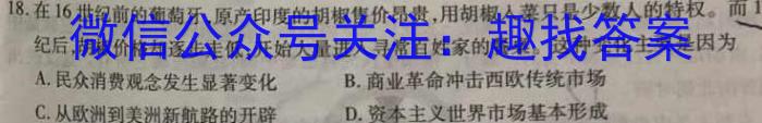 江西省吉安市2023届九年级第二学期第一次月考检测试卷（四校联考）历史