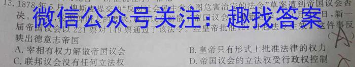 陕西省2022~2023学年度八年级下学期阶段评估(一)5LR-SX历史