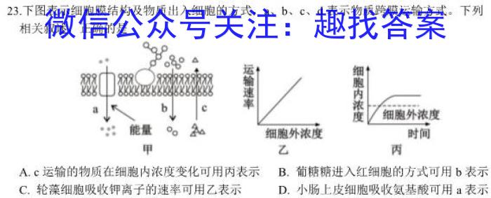 名校之约系列 2023高考考前冲刺押题卷(四)生物