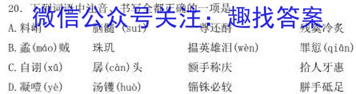 百师联盟2023届高三二轮复习联考(二)新教材语文