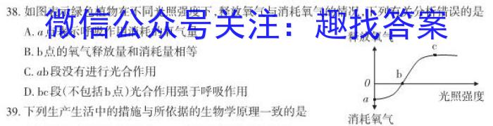 2023普通高等学校招生全国统一考试·冲刺预测卷XJC(四)4生物