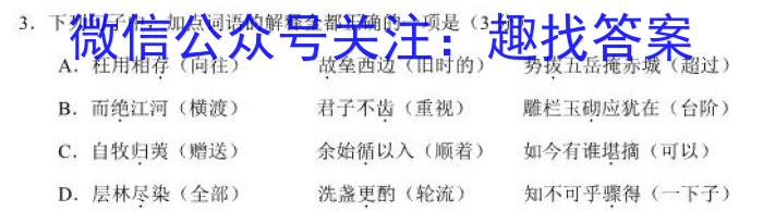 XCS2023年河南省第一次中招模拟考试试卷语文