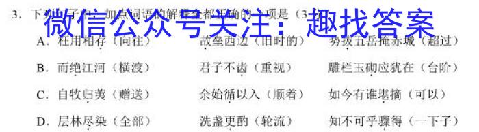 安徽省2023年中考密卷·先享模拟卷（三）语文