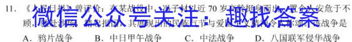 安徽省蒙城县2023年初中毕业学业考试模拟试卷历史