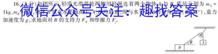 安徽省2023届同步达标月考卷·九年级3月摸底考试l物理