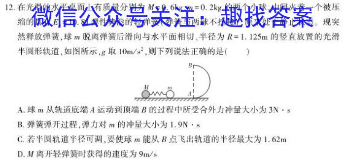 安徽省2024届八年级下学期教学评价一.物理