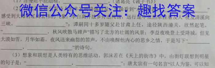 2023年陕西省初中学业水平考试全真预测试卷A版语文