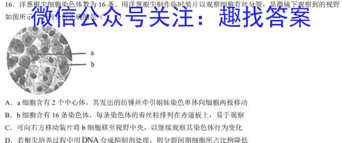 2023江西稳派智慧上进高三3月联考生物试卷答案