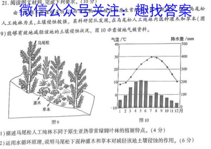 合肥名卷·安徽省2023年中考大联考一s地理