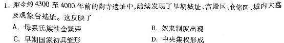 山西省2022~2023学年度八年级下学期阶段评估(一) R-PGZX N SHX历史