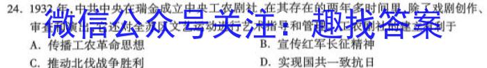 安徽省颍上县2023届九年级教学质量检测历史