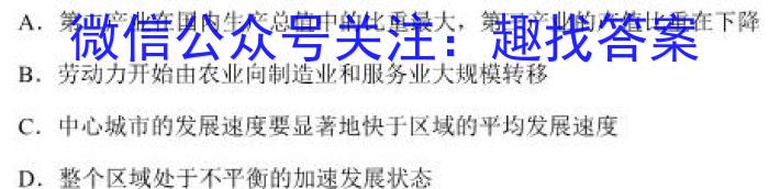 2022-023学年安徽省九年级下学期阶段性质量监测（六）地理.