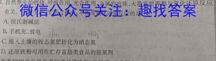 2023年23届高三毕业班高考冲刺训练(一)化学