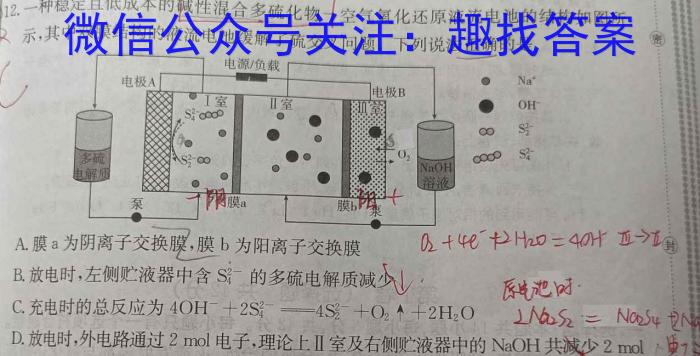 衡水金卷先享题信息卷2023答案 新教材XA六化学