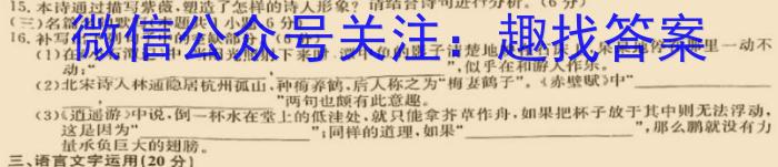 衡水金卷先享题压轴卷2023答案 老高考B三语文