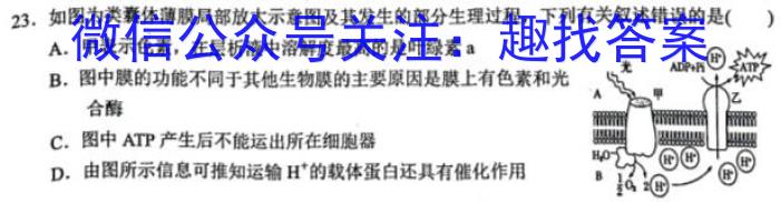 陕西省2023年初中毕业学业考试模拟试题生物