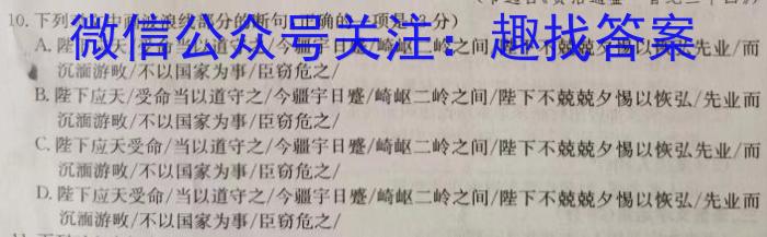 安徽省2022-2023学年度八年级下学期期中综合评估（6LR）语文