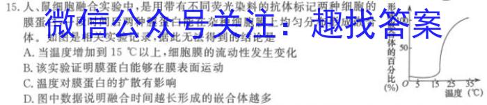 2023普通高等学校招生全国统一考试·冲刺押题卷QG(五)5生物