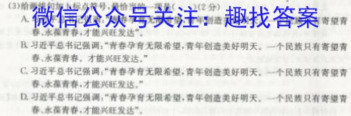 2023届智慧上进·名校学术联盟·高考模拟信息卷押题卷(九)语文