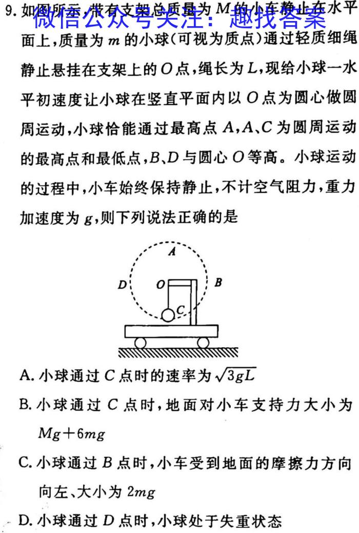 [国考1号14]第14套 高中2023届高考适应性考试.物理