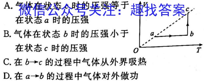 2023届金学导航·模拟卷(九)·D区专用物理`