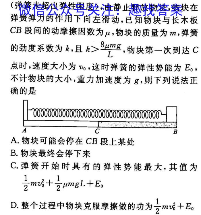 2023年河北省新高考模拟卷（一）物理`