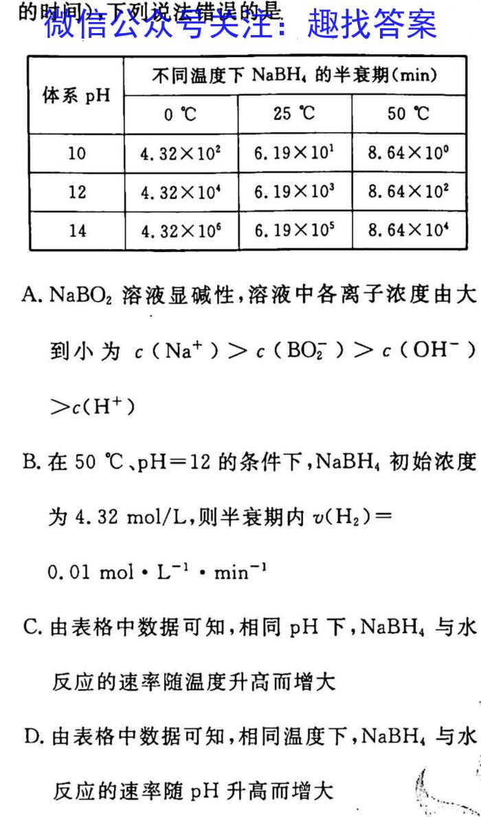 2023届西北师大附中高三模拟考试(2023年4月)化学